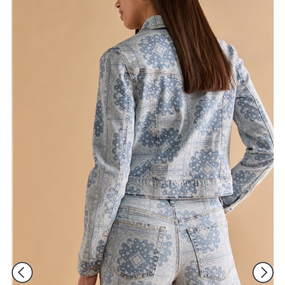 Denim Jacket with Pattern - Picture 3 of 5